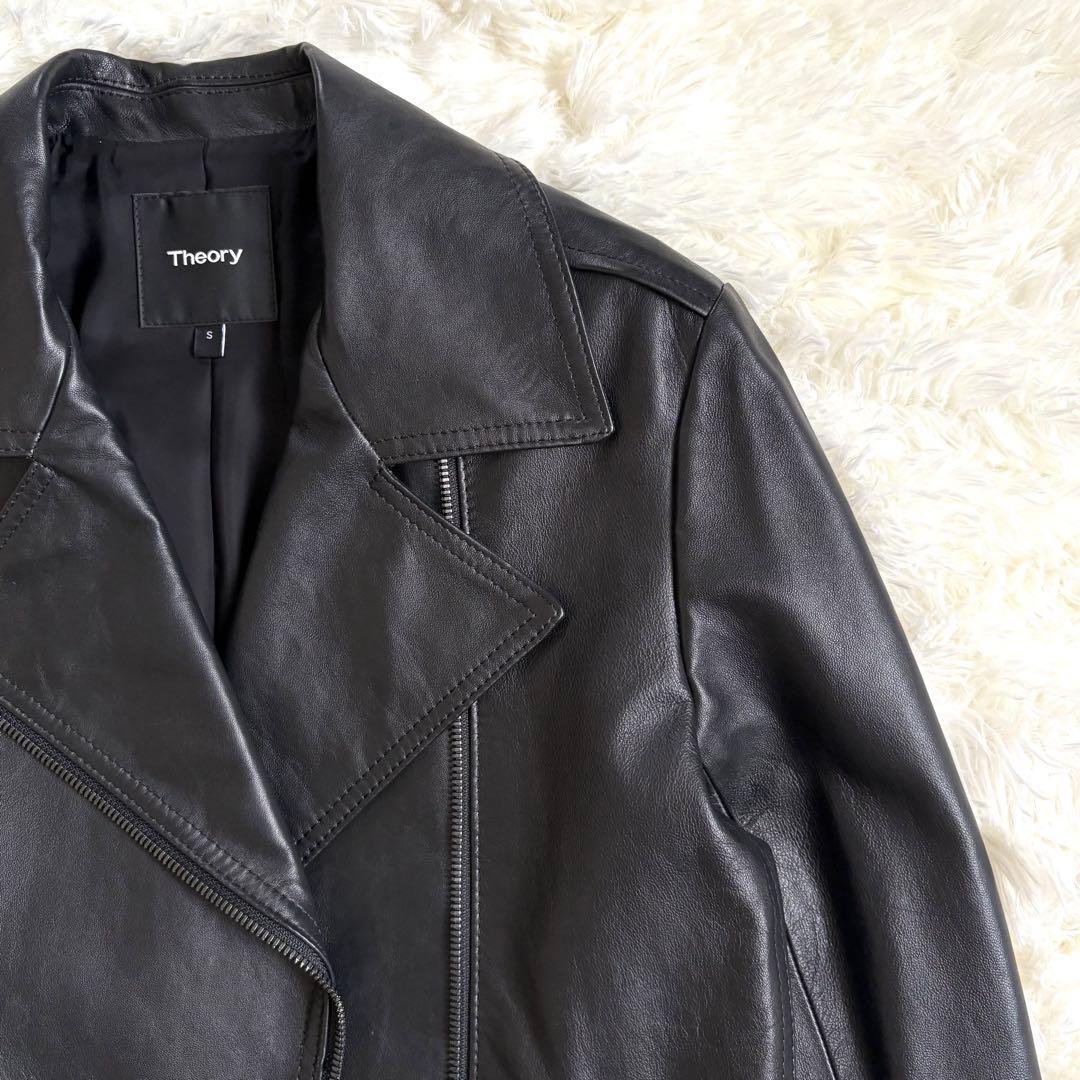 ♦︎未着用品♦︎セオリー　ライダースジャケット　ダブル　羊革　M(表記サイズS）