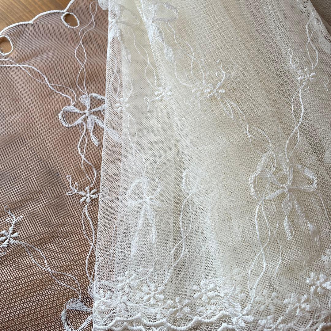 カフェカーテン　フランス製チュールレース