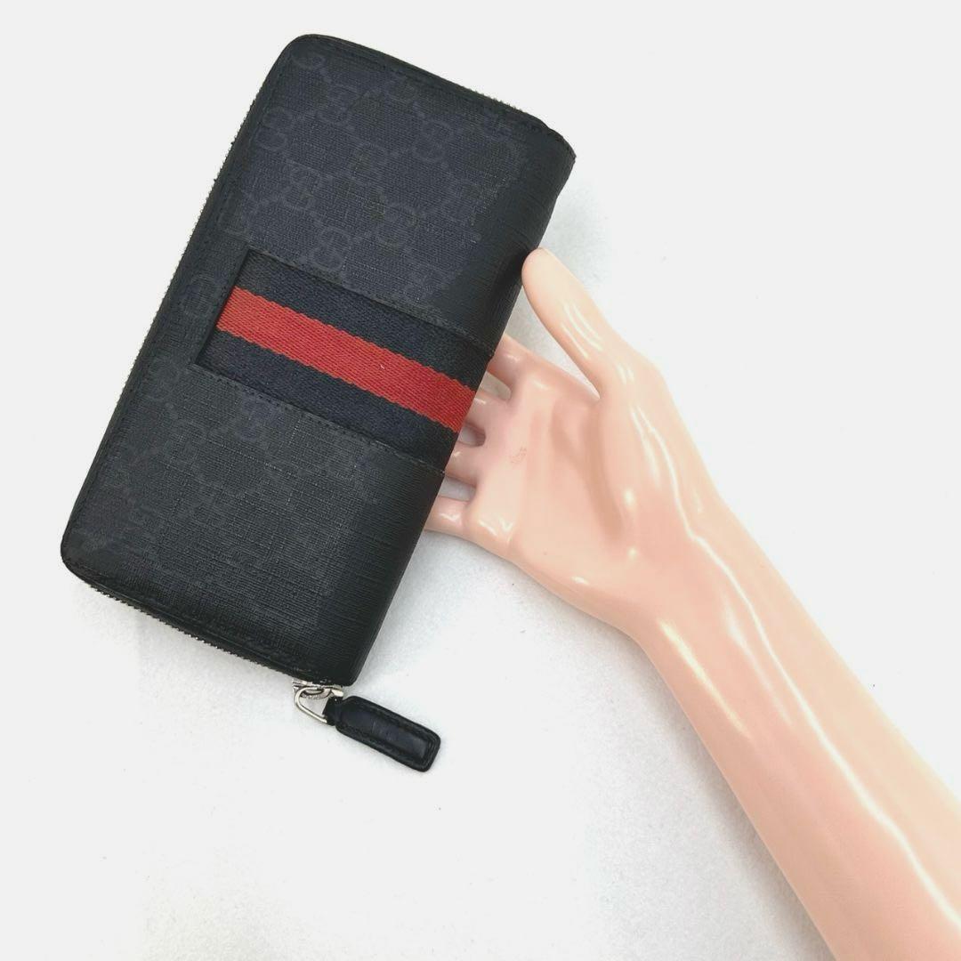 GUCCI グッチ ニューウェブ シェリーライン ラウンドファスナー 長財布
