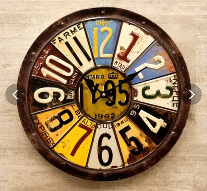 アンティーク　ルート66 アメリカン　シャビーな壁掛け時計