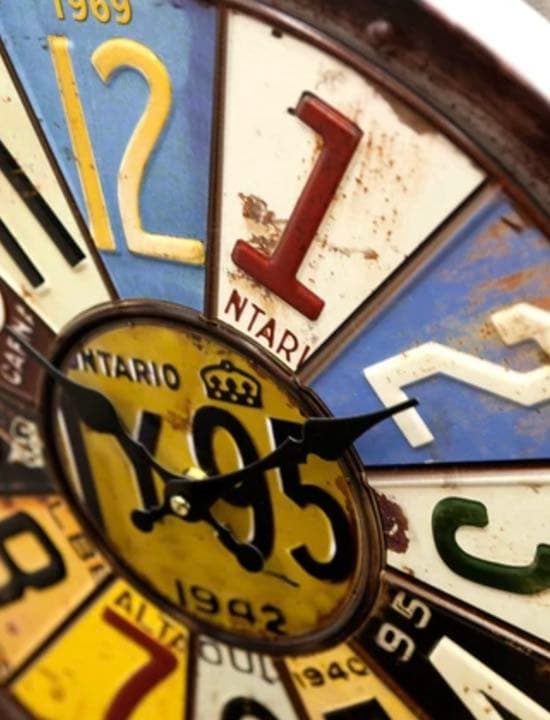 アンティーク　ルート66 アメリカン　シャビーな壁掛け時計