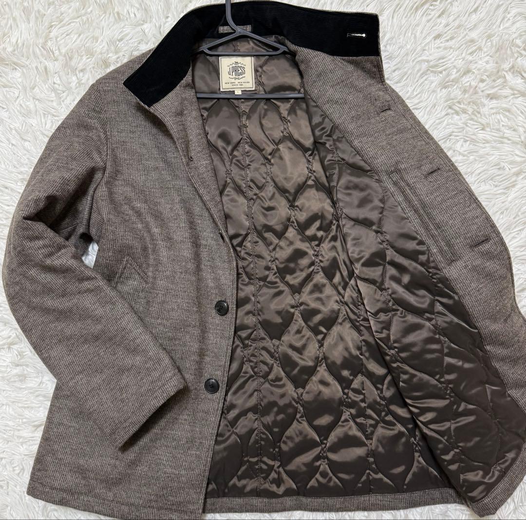 【極美品】J'PRESS ウールスタンドカラーコート キルティング　SizeL