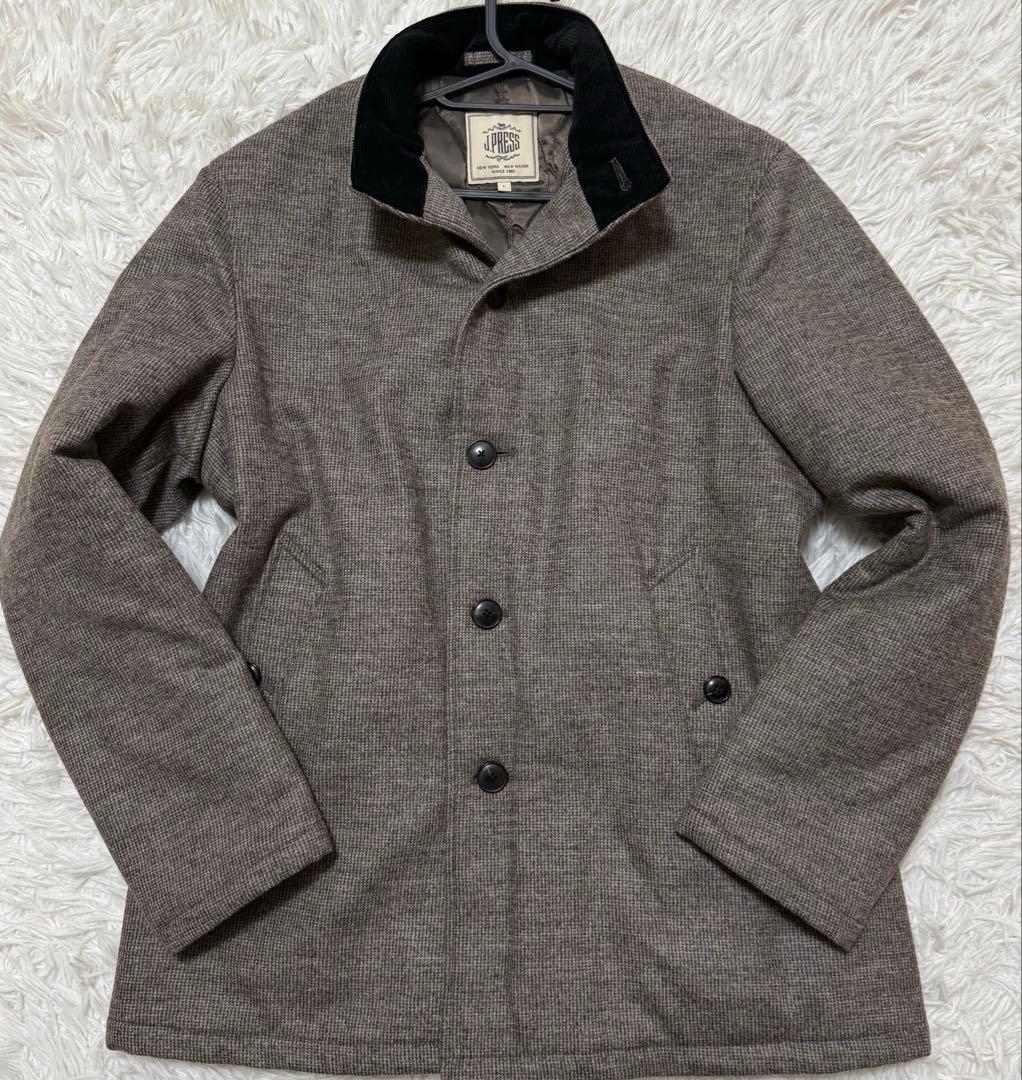【極美品】J'PRESS ウールスタンドカラーコート キルティング　SizeL