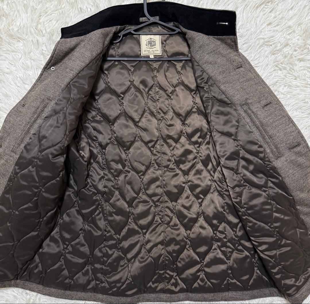 【極美品】J'PRESS ウールスタンドカラーコート キルティング　SizeL