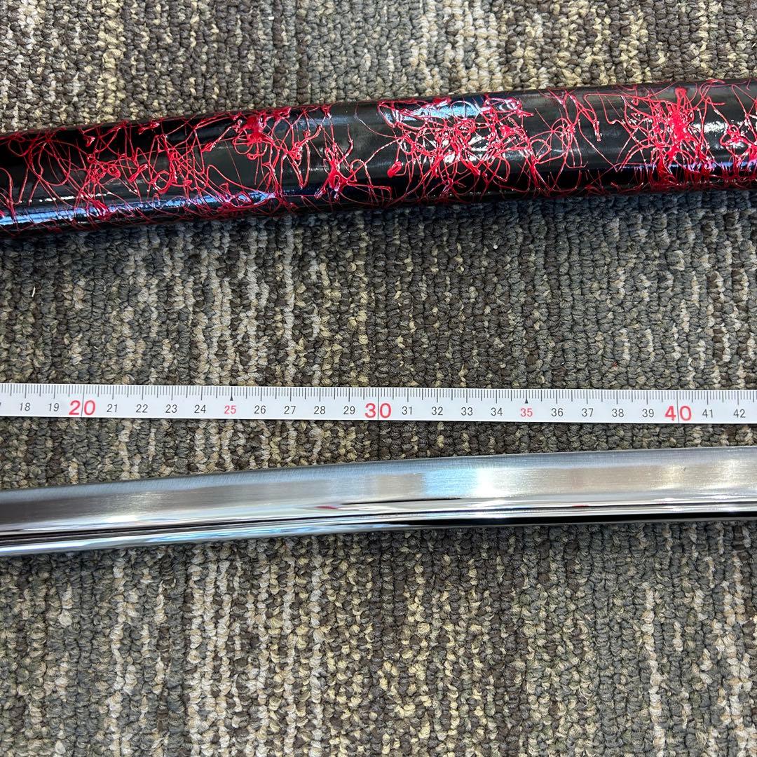 ジ*ム様 1113 模造刀 赤 レッド 約1m5cm アンティーク 美術品 舞踏