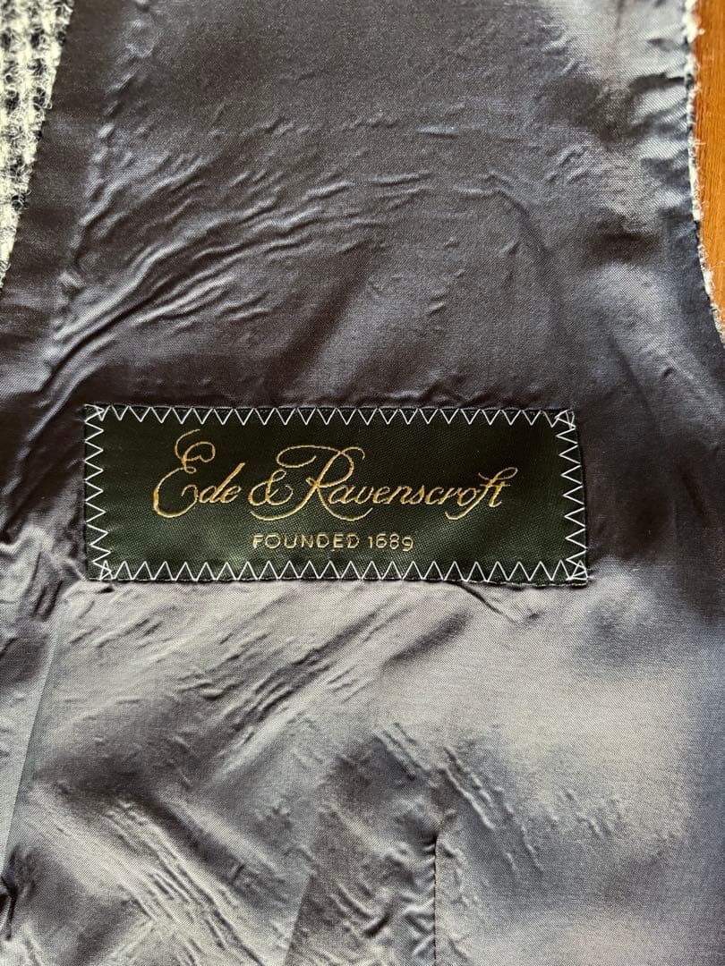 Harris Tweed wool100%チェック柄 スーツベスト