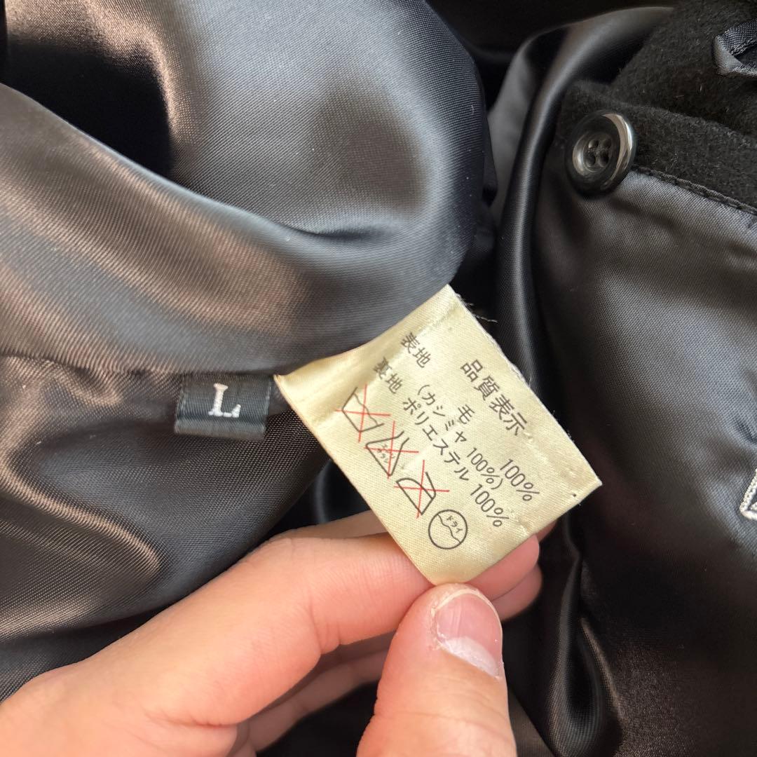 ダブル ロングコート ブラック カシミヤ100 sullen hype モード