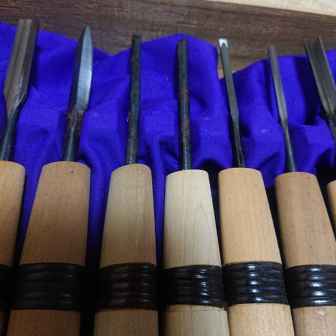 彫清　拓　 彫刻小道具　10本組　#彫刻刀　# 小道具　#突き鑿　#大工道具