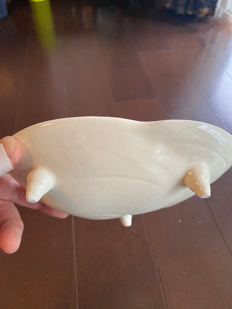 清水焼向付　仁清重ね蛤柳桜3客 新品未使用 お造り　前菜器