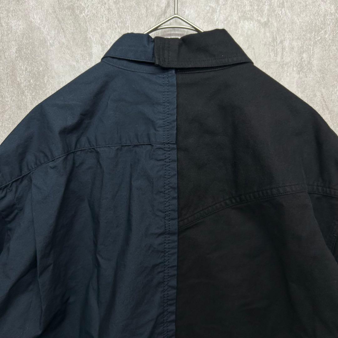 sacai サカイ コットンアシンメトリーシャツ ドッキング