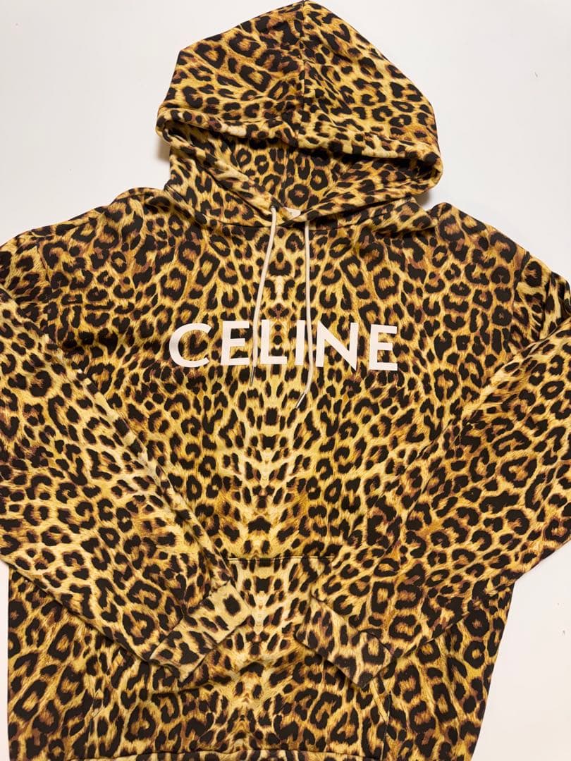 CELINE ヒョウ柄パーカー XXL