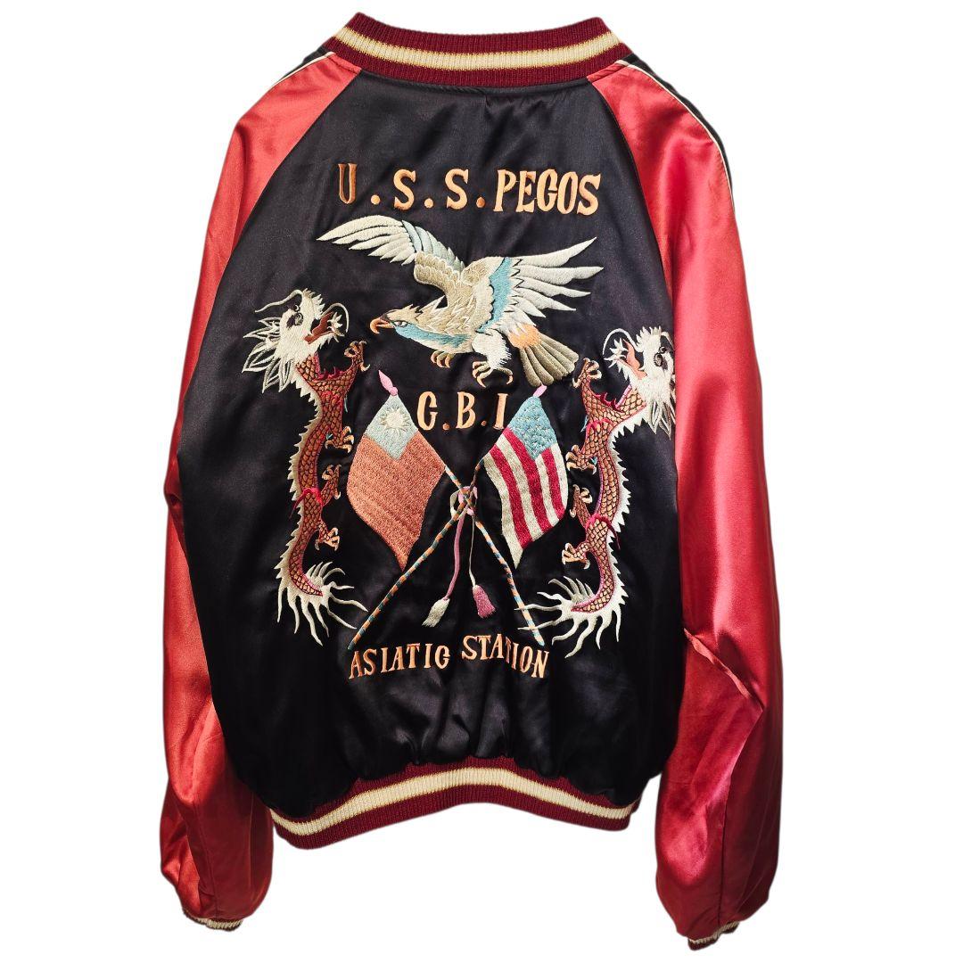 テーラー東洋 スカジャン リバーシブル 刺繍 M品番 希少 L