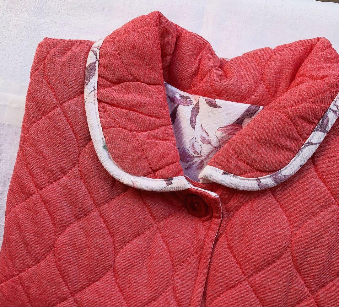 天竺素材あったか・キルト生地を使用・ワコール　 ローブ　ガウン　Mサイズ