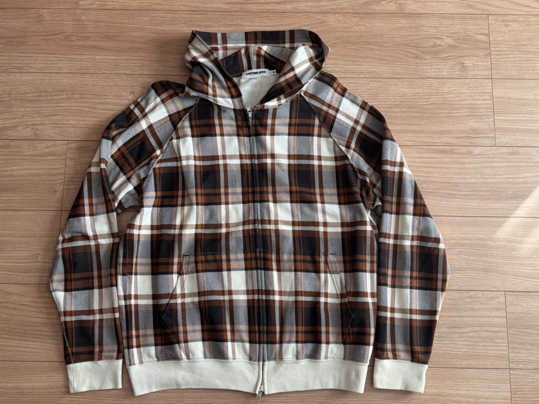 APE エイプ パーカー チェック キムタク M BAPE レア ブラウン 茶