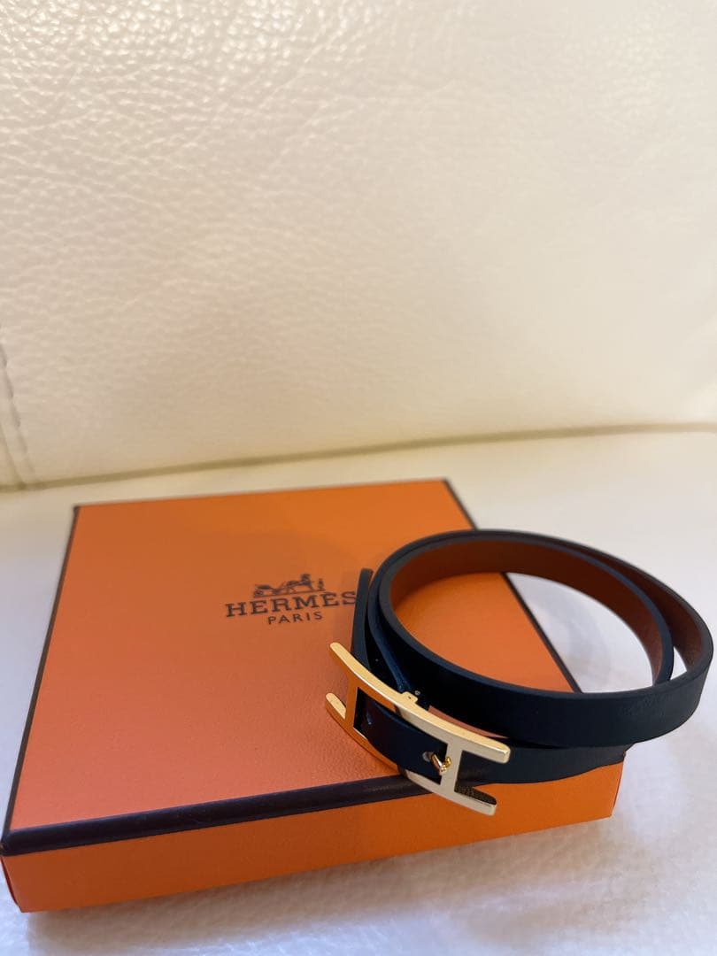 HERMES バングル ブラック/ブラウン