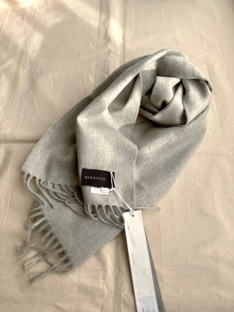 ベグアンドコー BEGG&CO 上質カシミア マフラー Arranグレー 新品