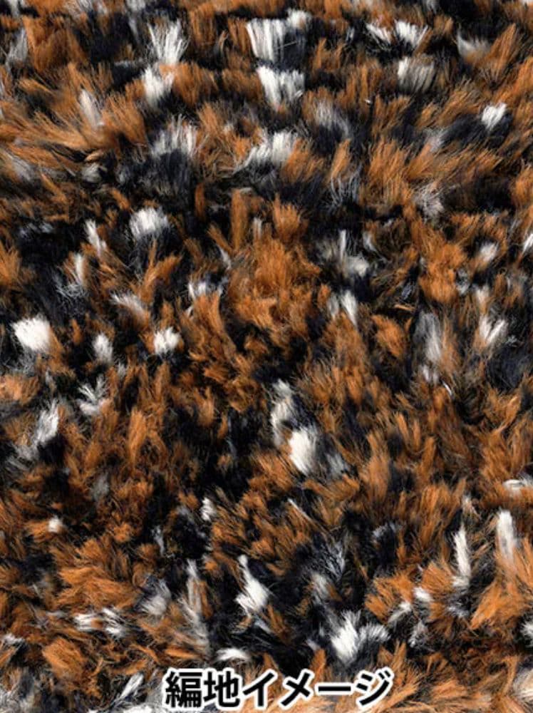 【セール】ネコ耳ニット帽　猫耳帽子　毛糸　手編み　クリーム×三毛猫　モコモコ