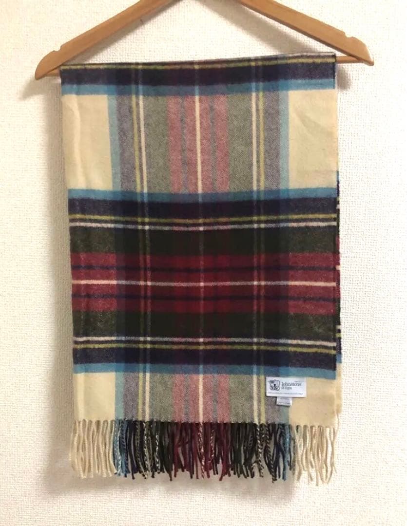 ジョンストンズ　カシミヤ　大判ストール　へシアンドレススチュワート