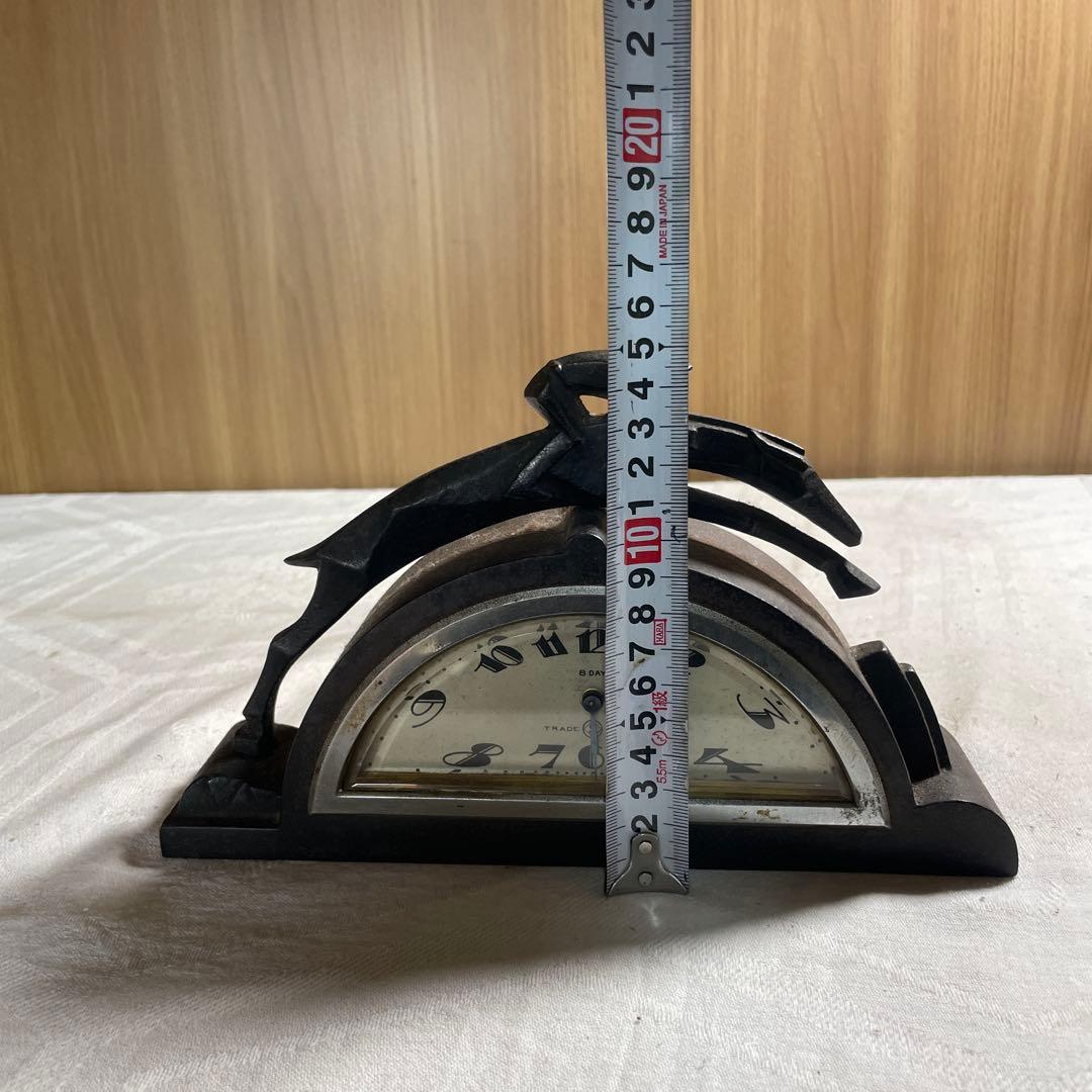 【ジャンク・不動品】精工舎 TRADE MARK 8 DAY 置時計 アールデコ