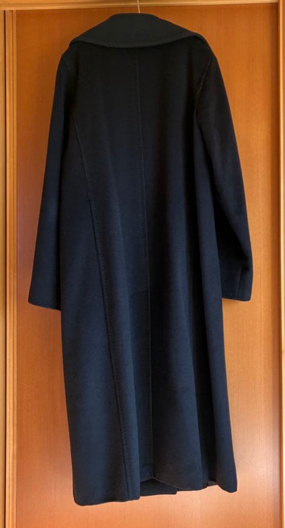 マックスマーラ　マニュエラ　40 ネイビー　キャメル100パーセントコート