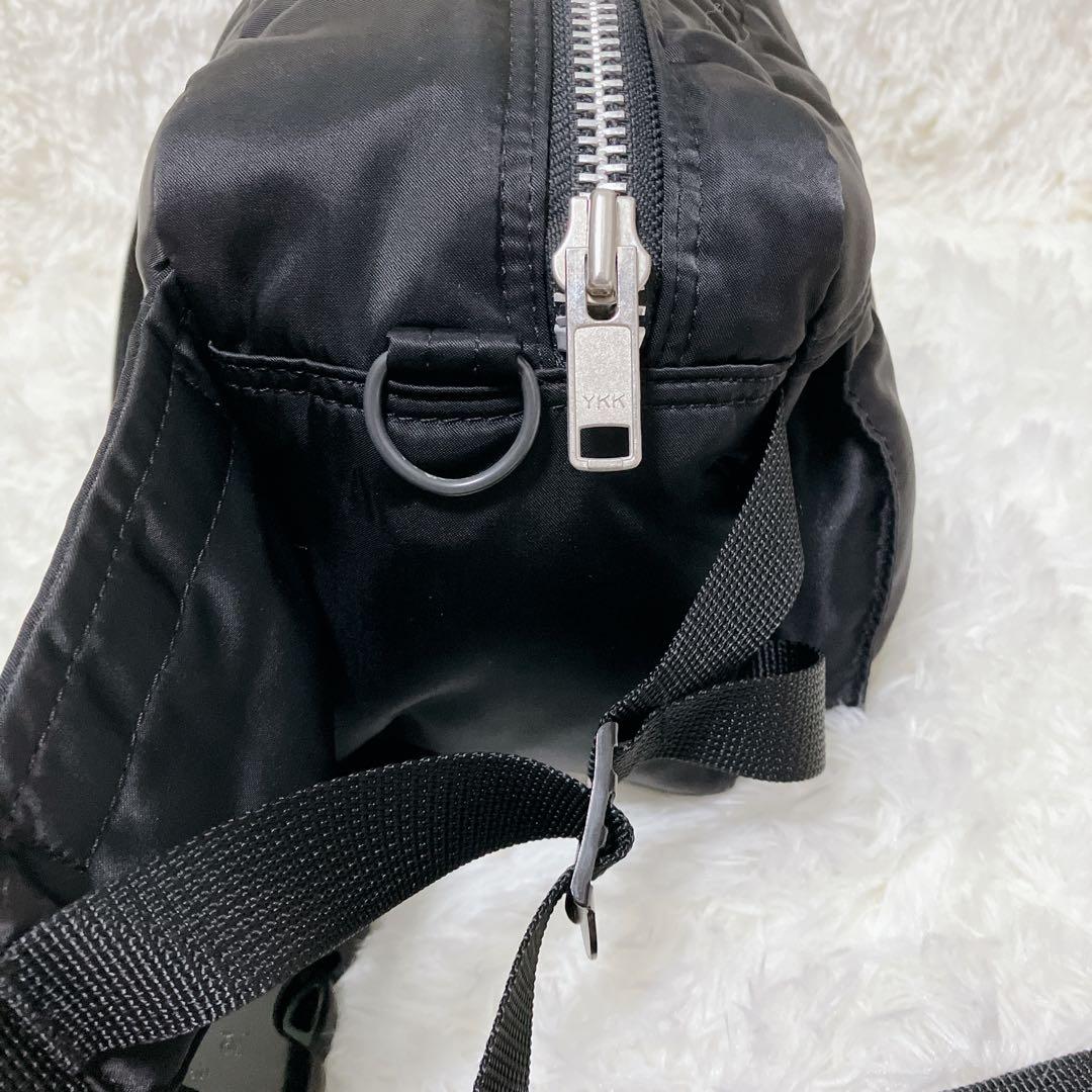 美品 PORTER ポーター タンカー ボディバッグ ウエストバッグ ブラック