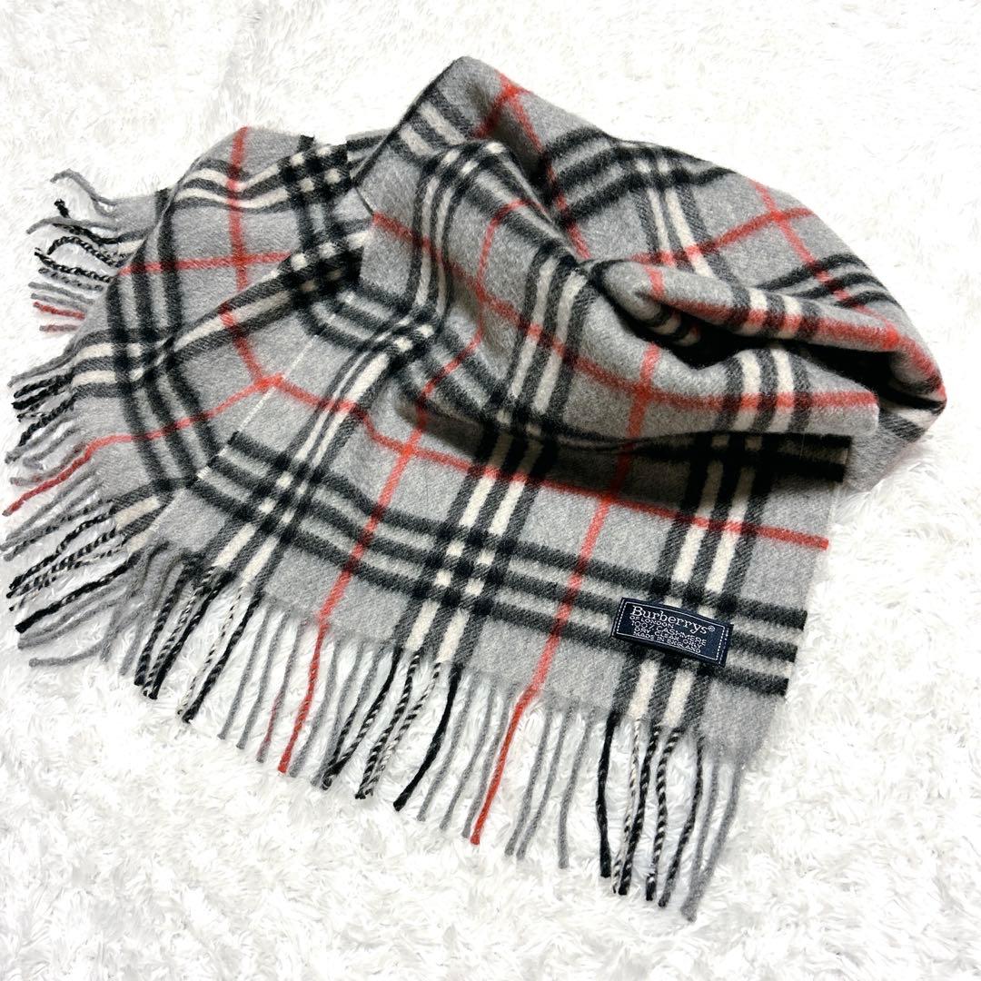 未使用級✨Burberrys バーバリーカシミヤ100 マフラー ノバチェック