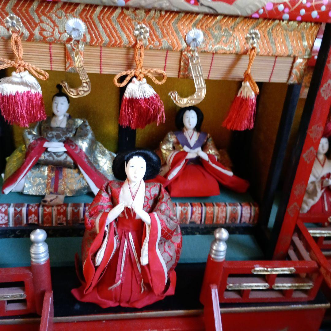 お値下げ♥雛人形 御殿飾り　伝統的な雛人形セット 昭和30年レトロ♥