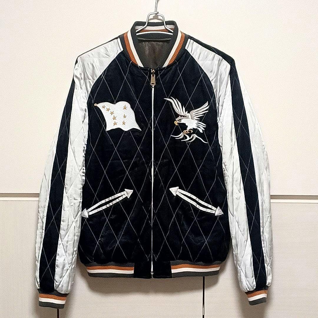 Hideya　美品★ヒューストン　ALASKA　リバーシブ 中綿スカジャン