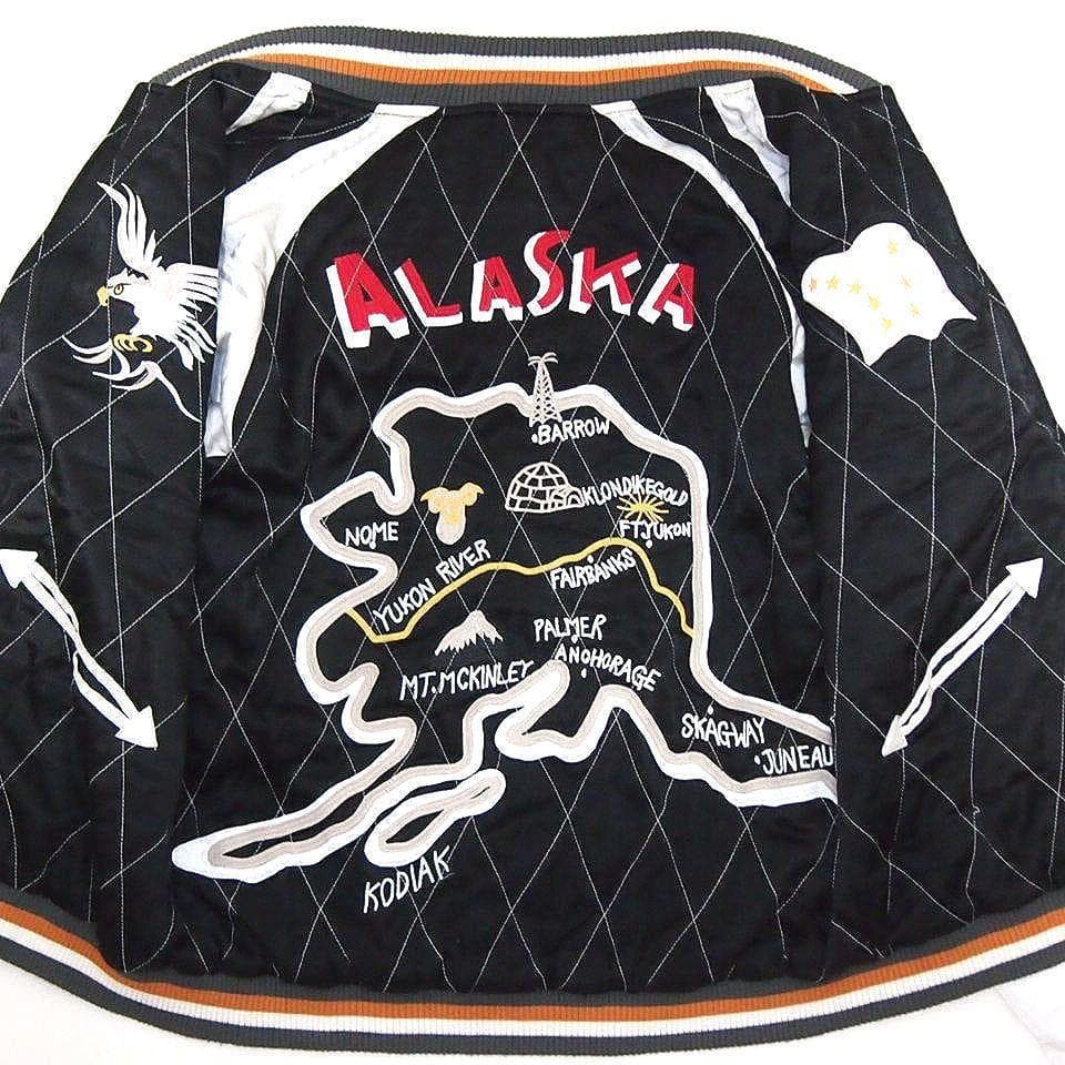 Hideya　美品★ヒューストン　ALASKA　リバーシブ 中綿スカジャン