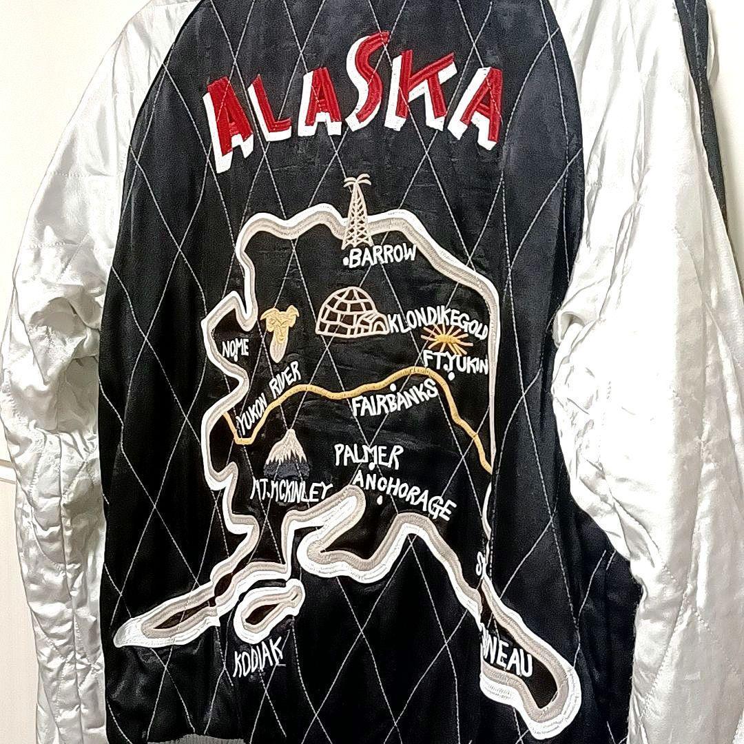 Hideya　美品★ヒューストン　ALASKA　リバーシブ 中綿スカジャン