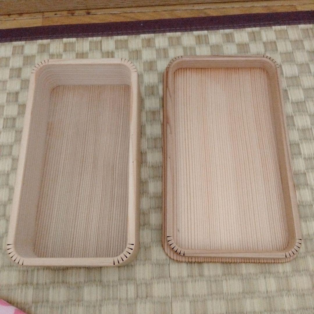 新品未使用品　高級　箱屋常吉　日本杉　キッズ用　弁当箱　セット　スギ　木製
