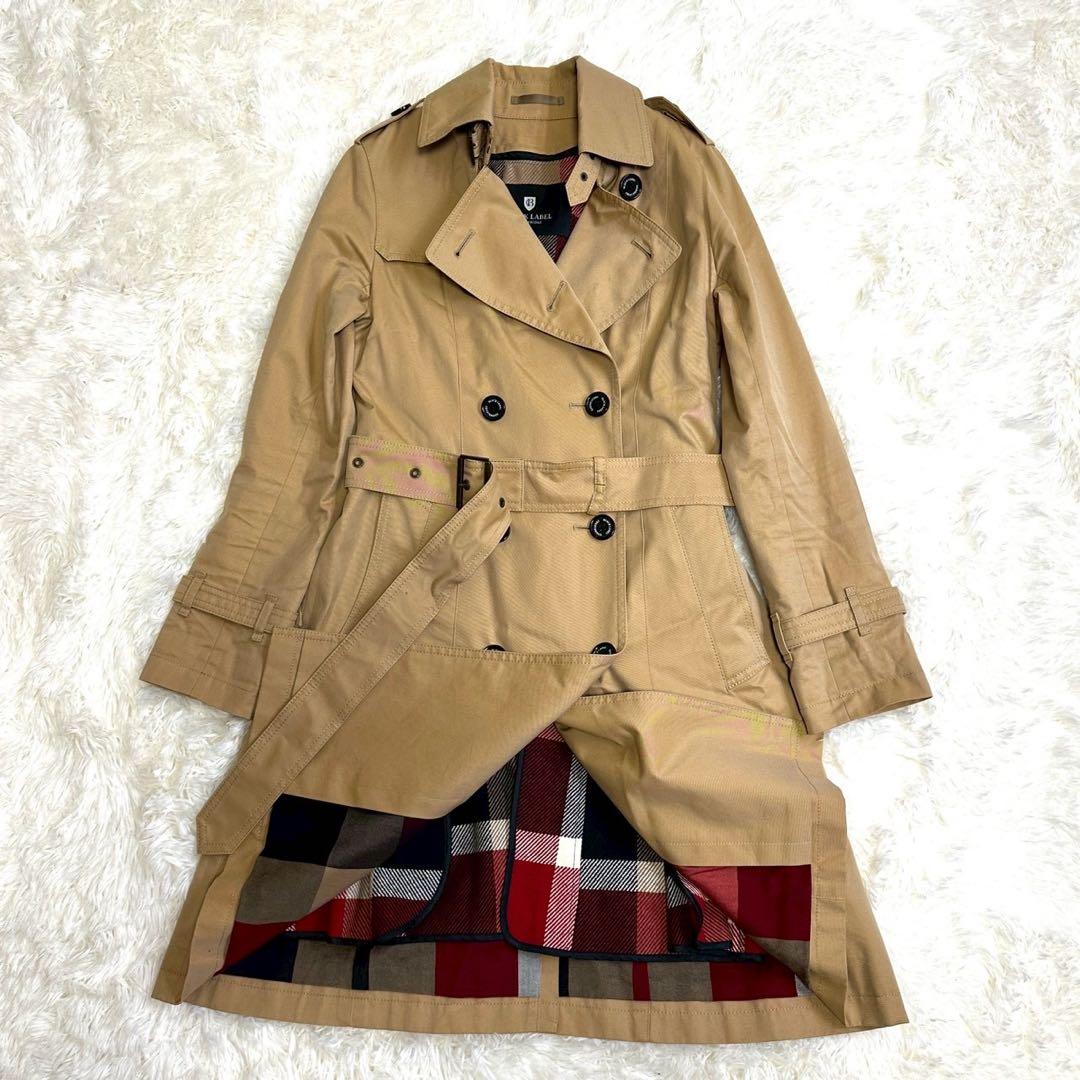 ブラックレーベルクレストブリッジ トレンチコート ライナー付き ノバチェック S