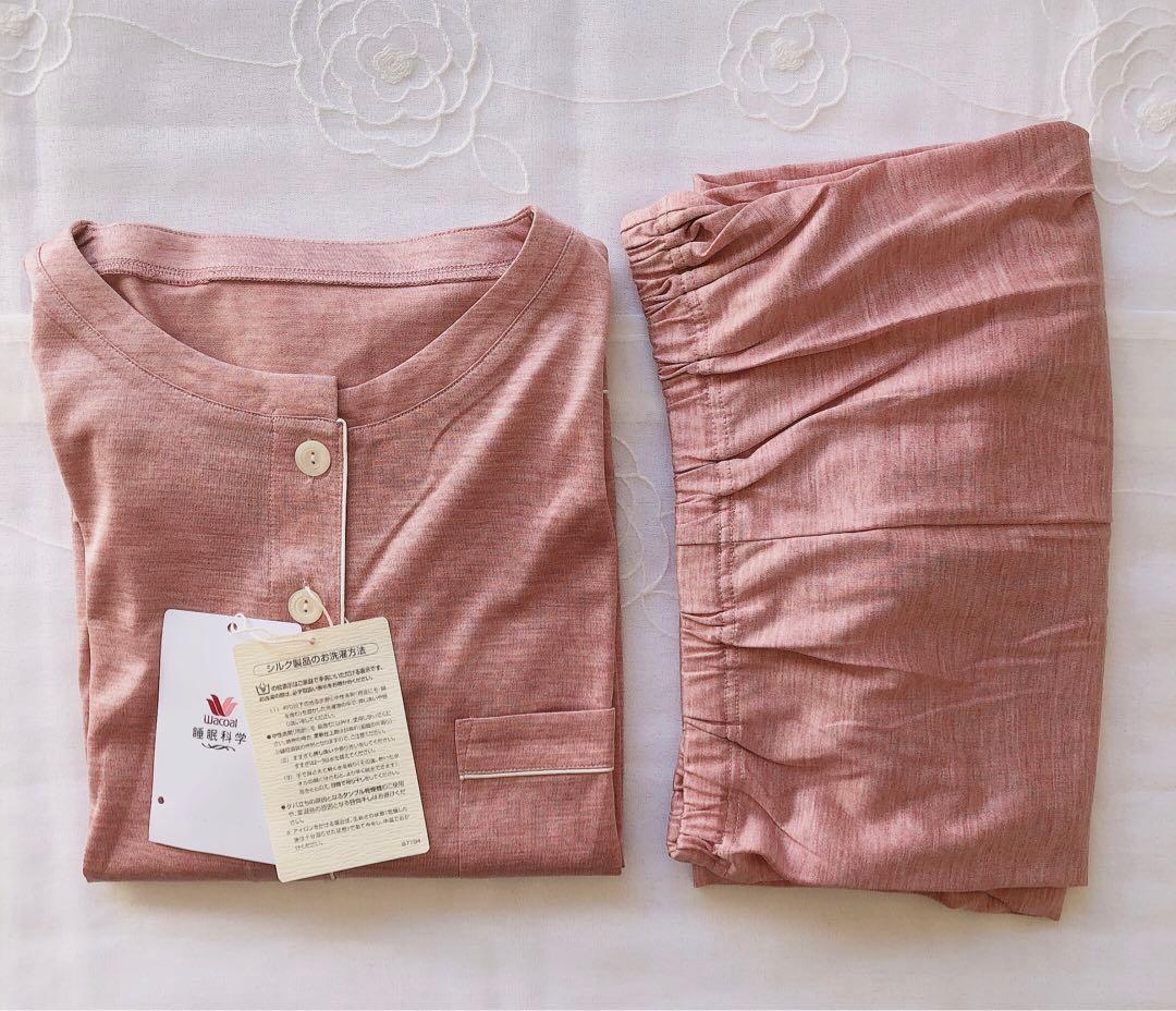 絹100％★ワコール　睡眠科学　さらっと快適　柔らかな肌触り　シルクパジャマ　M