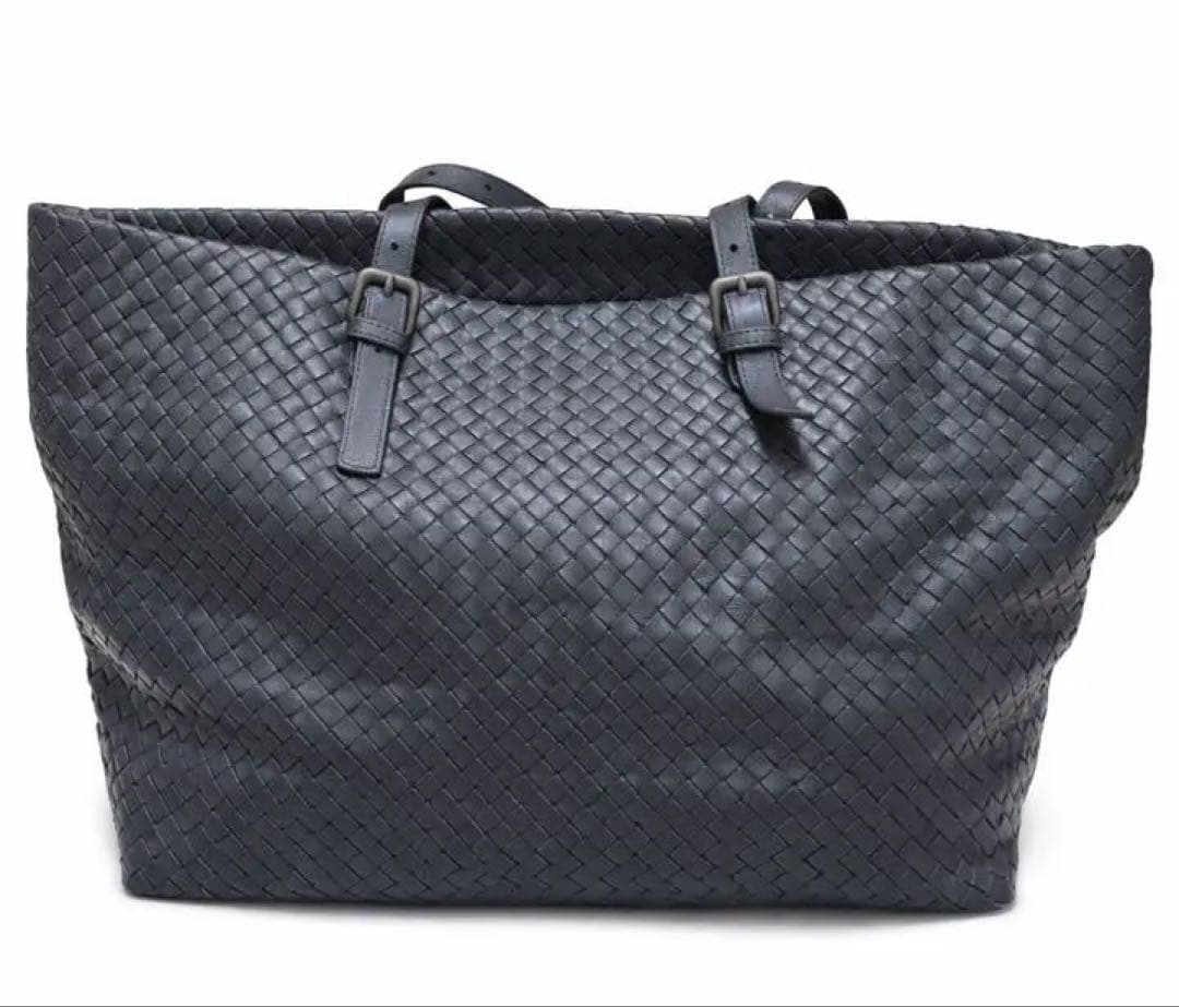 【美品】ボッテガヴェネタ BOTTEGA VENETA トートバッグ ネイビー