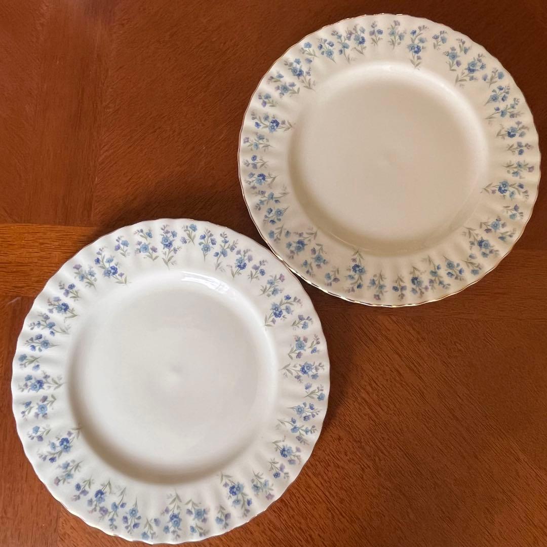 【美品】ロイヤルアルバート★メモリーレーン・勿忘草★トリオ 1セット