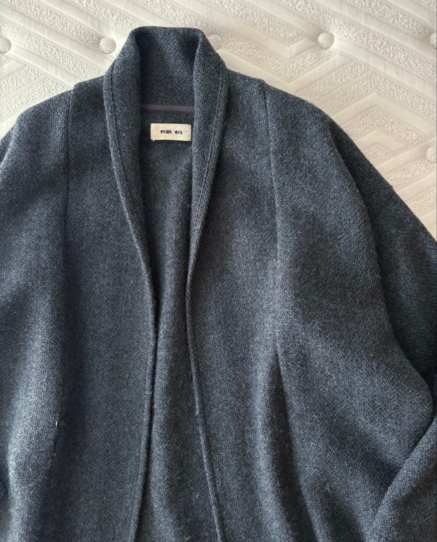 evam eva ウール ローブコート ワイドシルエット ユニセックス