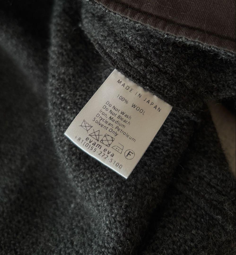 evam eva ウール ローブコート ワイドシルエット ユニセックス