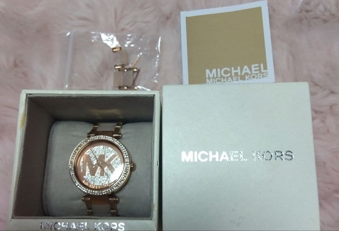 MICHAEL KORS 腕時計 ピンク×ゴールド！2回の使用！美品！