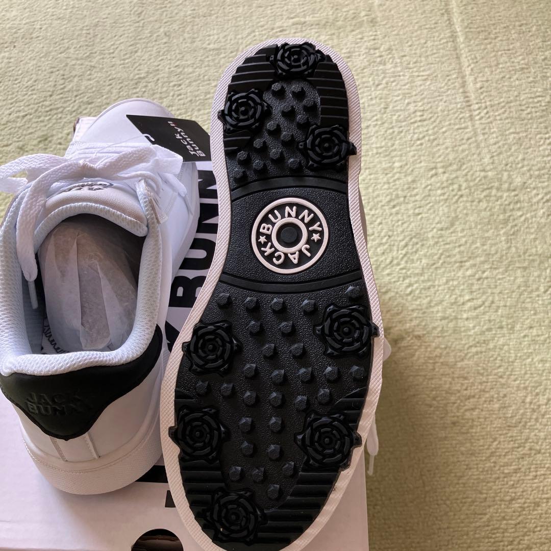 ◆ジャックバニー スパイクレスシューズ ブラック／ホワイト　23cm