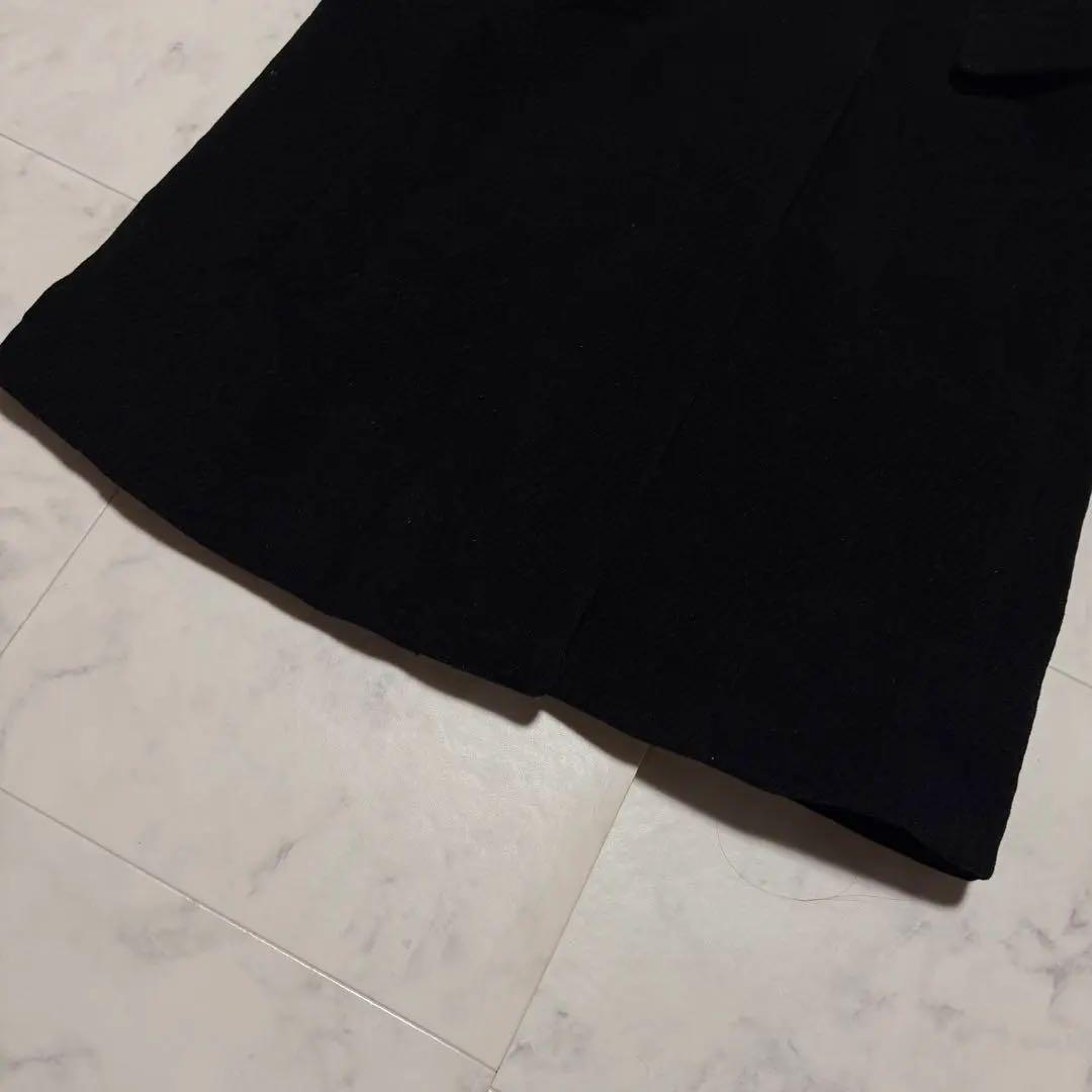 マックスマーラ ロングコート マキシ丈 比翼ボタン ウール ブラック 42