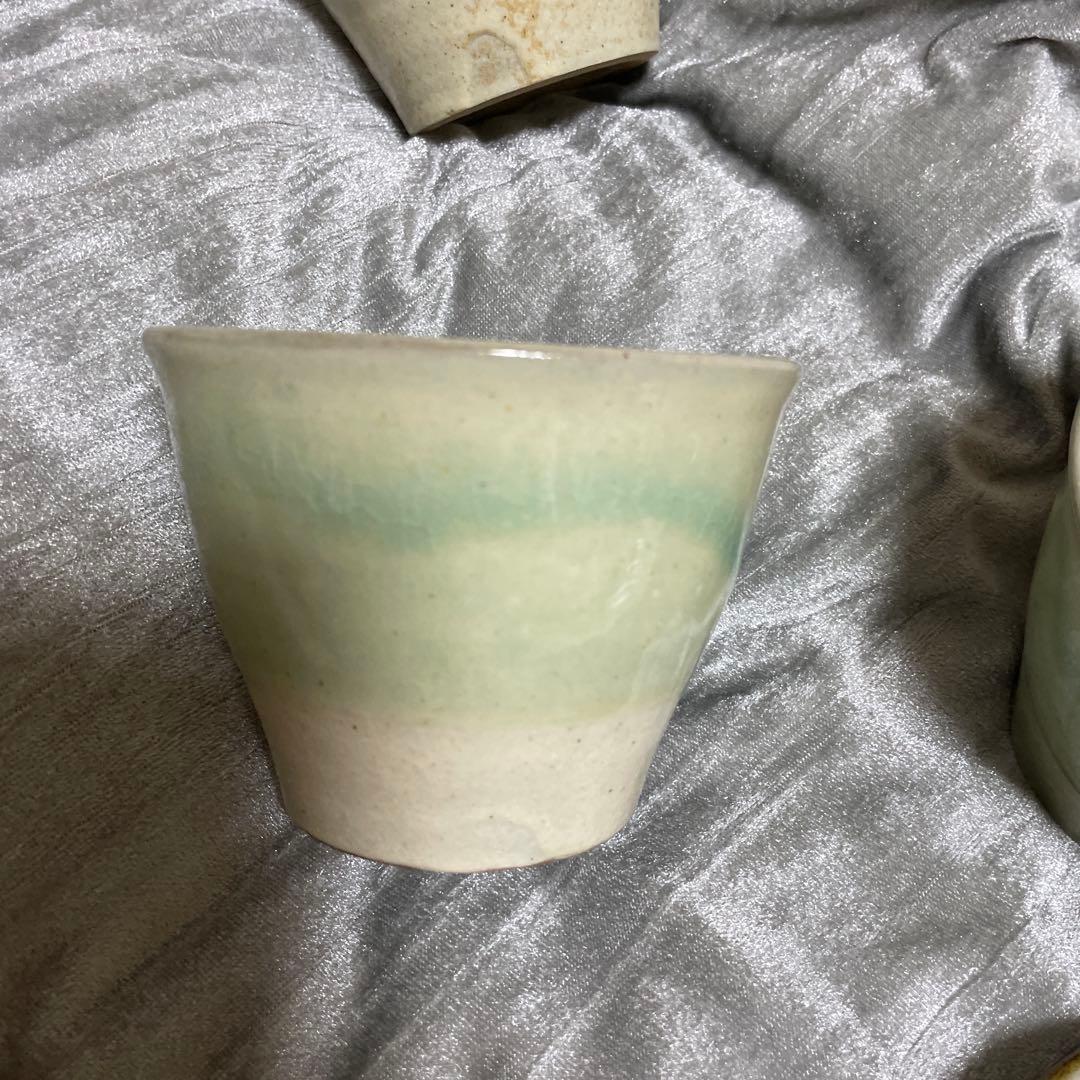 やちむん　皿　コーヒーカップ　フリーカップ　９点セット　瀬底島