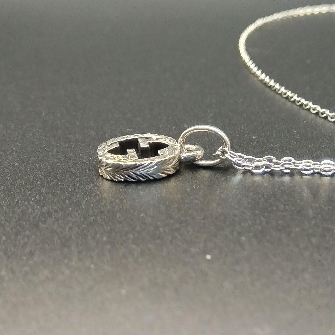 【美品】GUCCI インターロッキングG アラベスク ネックレス S925