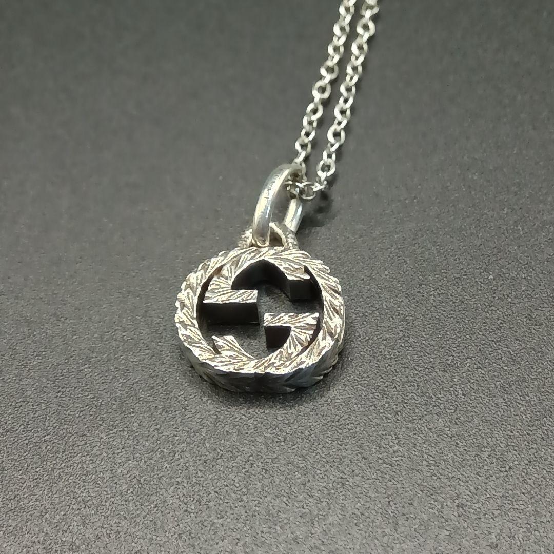 【美品】GUCCI インターロッキングG アラベスク ネックレス S925