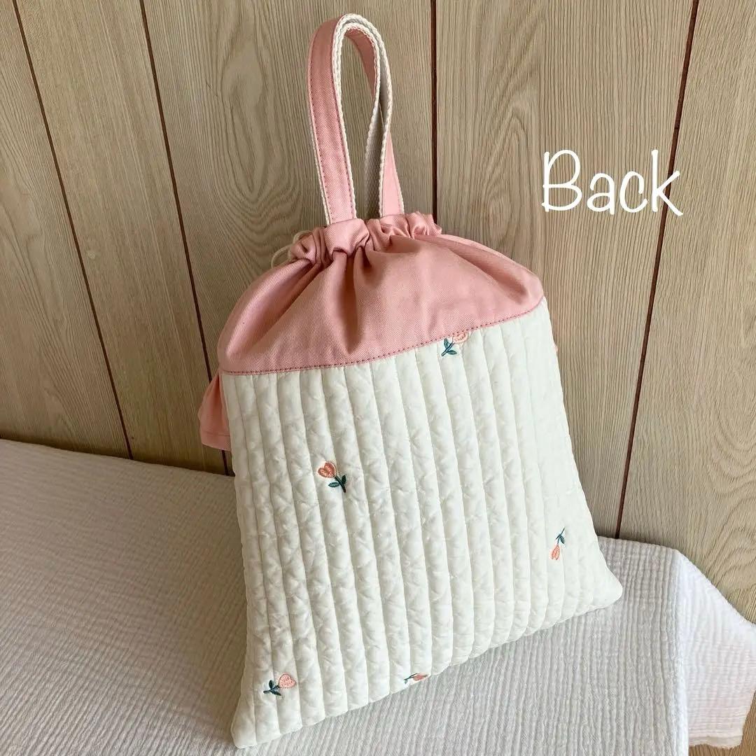ヌビ ハート チューリップ レッスンバッグ 入園入学 ピンク 体操着袋 上履き袋