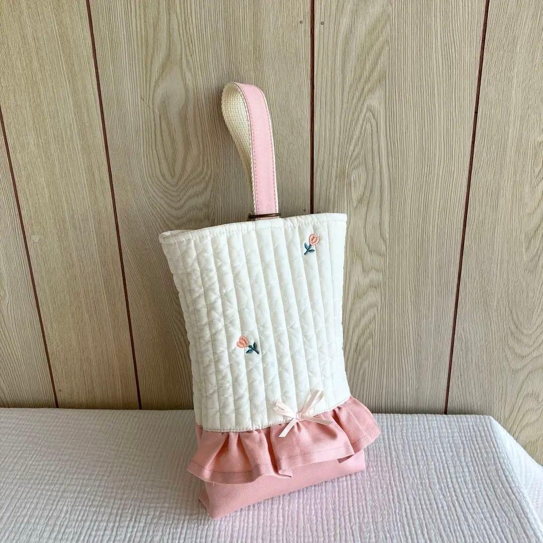 ヌビ ハート チューリップ レッスンバッグ 入園入学 ピンク 体操着袋 上履き袋