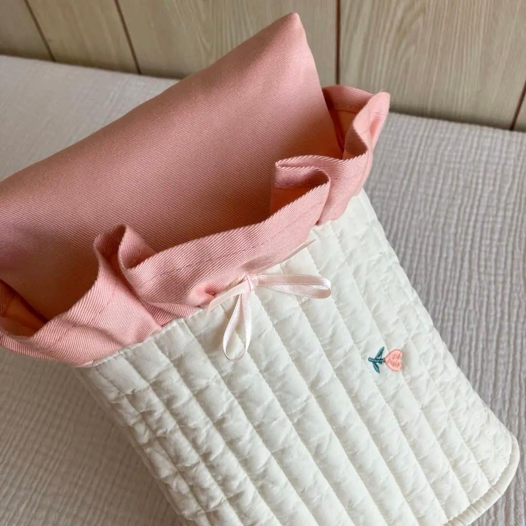 ヌビ ハート チューリップ レッスンバッグ 入園入学 ピンク 体操着袋 上履き袋