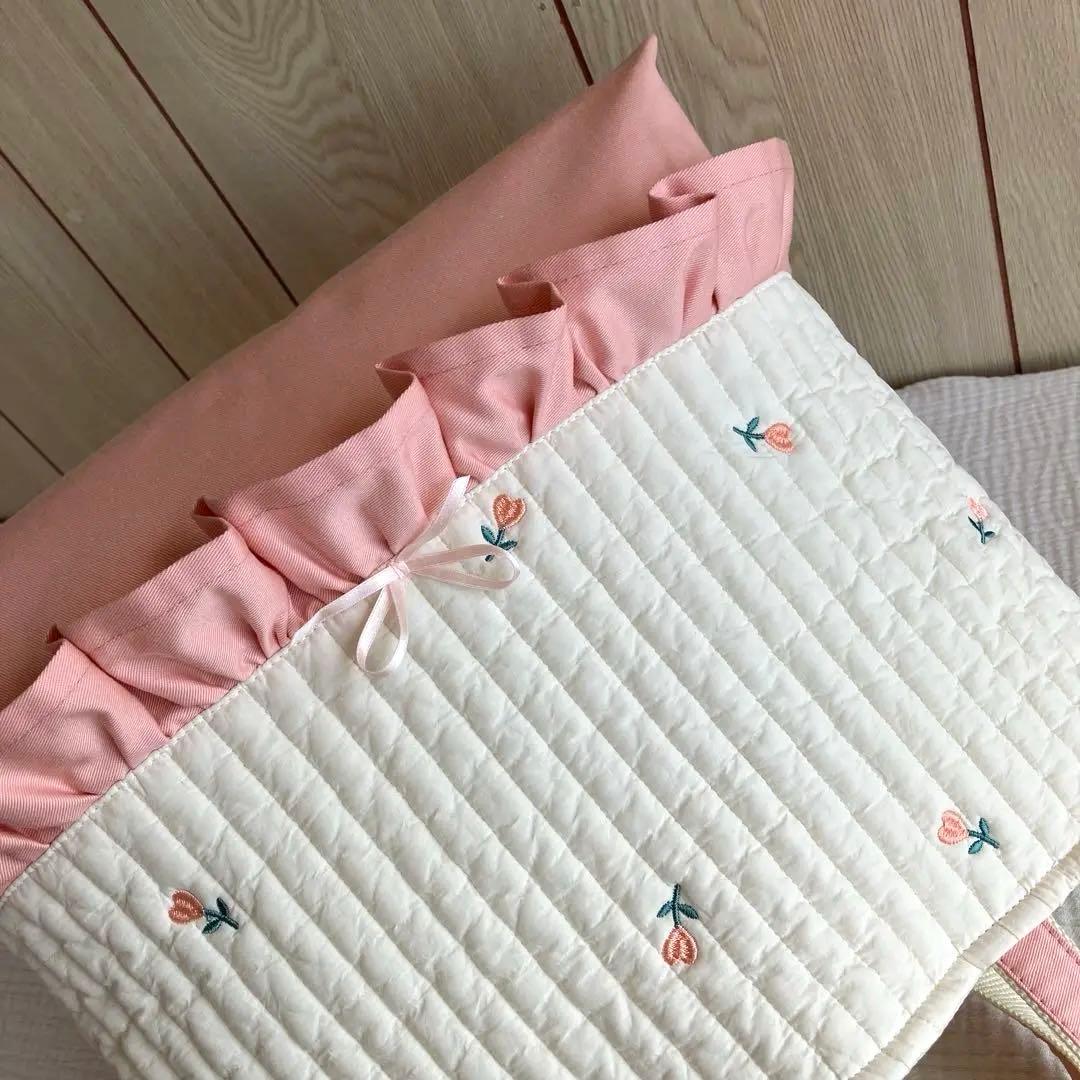 ヌビ ハート チューリップ レッスンバッグ 入園入学 ピンク 体操着袋 上履き袋