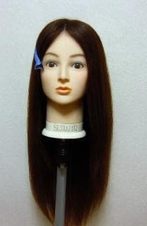 人毛　ウィッグ　幅広人工皮膚付き　ブラウン　スーパーロング　Ｍサイズ