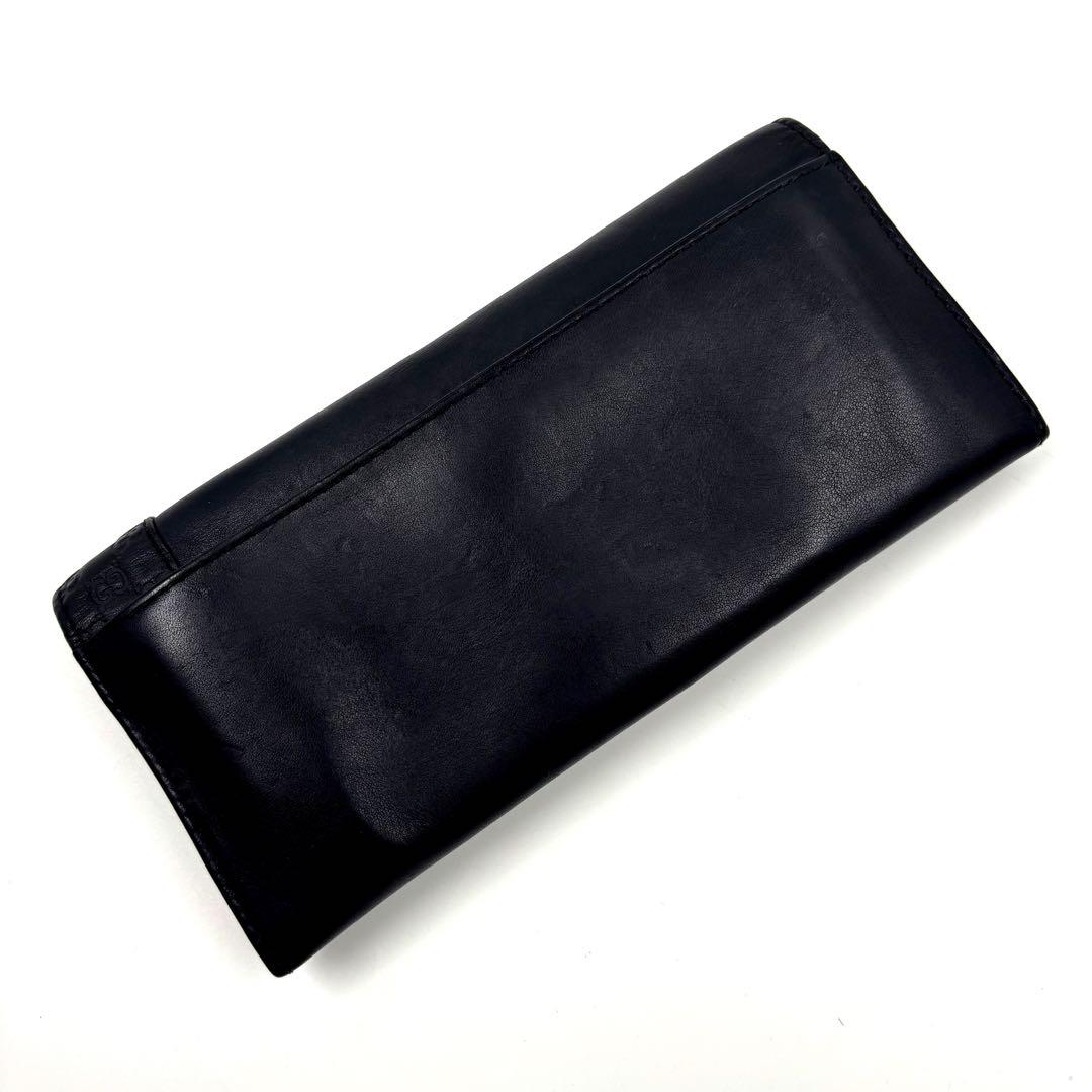 ✨美品✨　GUCCI 長財布　マイクロシマ　二つ折り　GG ネイビー　男女兼用