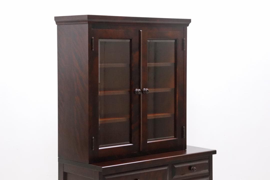 北海道民芸家具 樺材 重ね キャビネット 飾り棚 食器棚 本棚 引き出し ラック